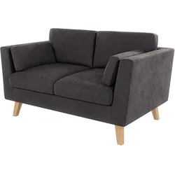 2-SITZER-SOFA Mario Graphit Microfaser