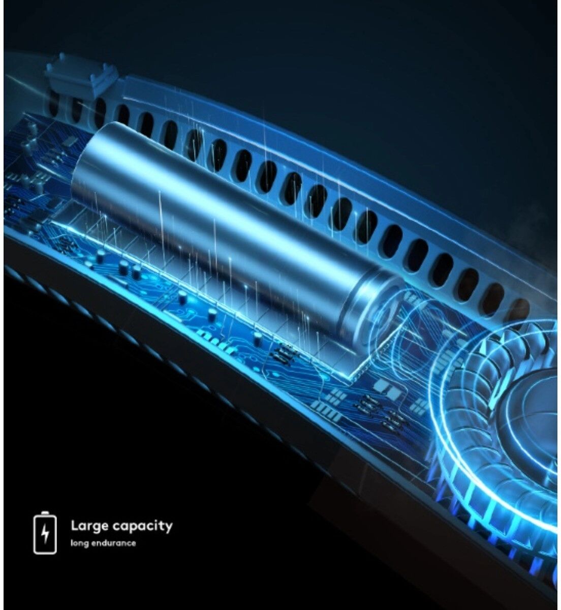 INF Tragbarer Halsventilator – Thermoelektrische Kühlung, wiederaufladbar 4000mAh, verstellbares Silikon-Halsband, 720° Weiß