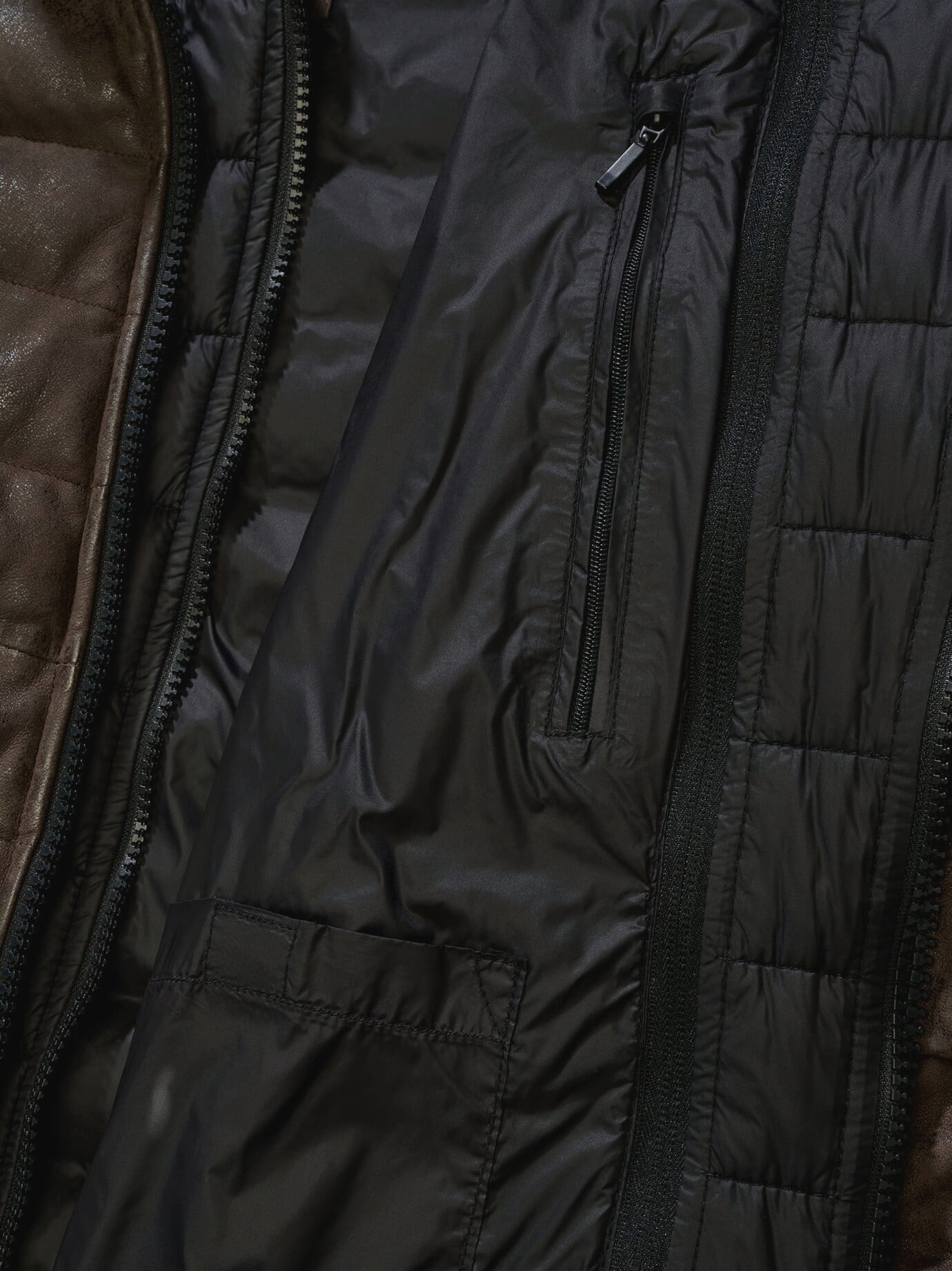 Mey & Edlich Flexible Stepplederjacke Braun 52