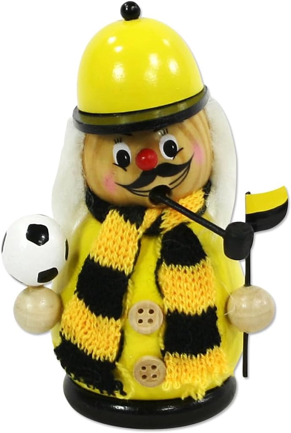 Voetbal Rookfiguur met Sjaal en Vlag - Houten Decoratie