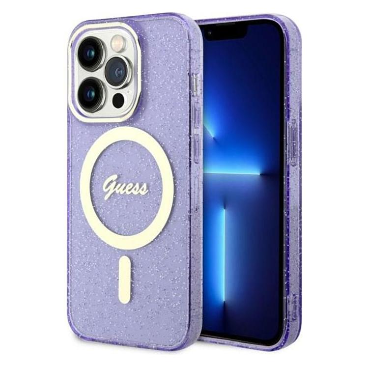 Guess iPhone 14 Pro 6.1 hardcase Glitter Gold MagSafe (Apple iPhone 14 Pro) (GUE002746-0)
