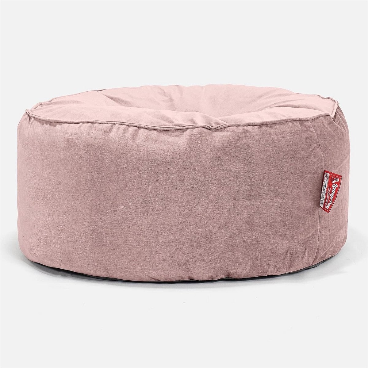 Ronde Fluweel Poef Zitzak in Roze - Diameter: 65 cm