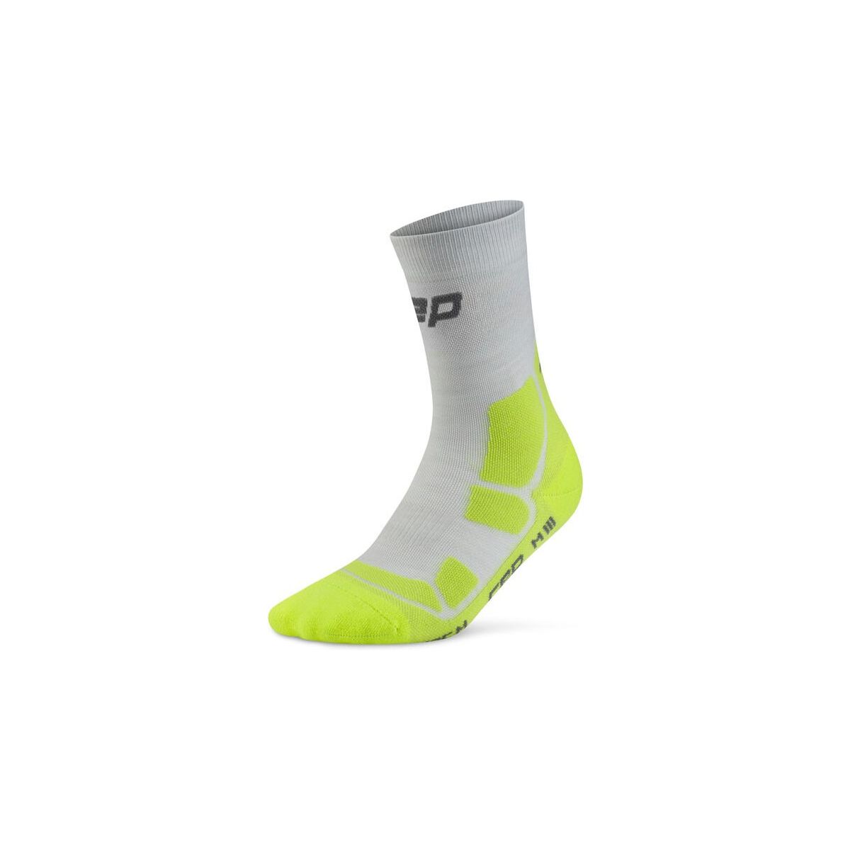 CEP Hiking Mid Cushion Sock, Mid Cut, Men grey/acid lime (989) V WP8CLT4