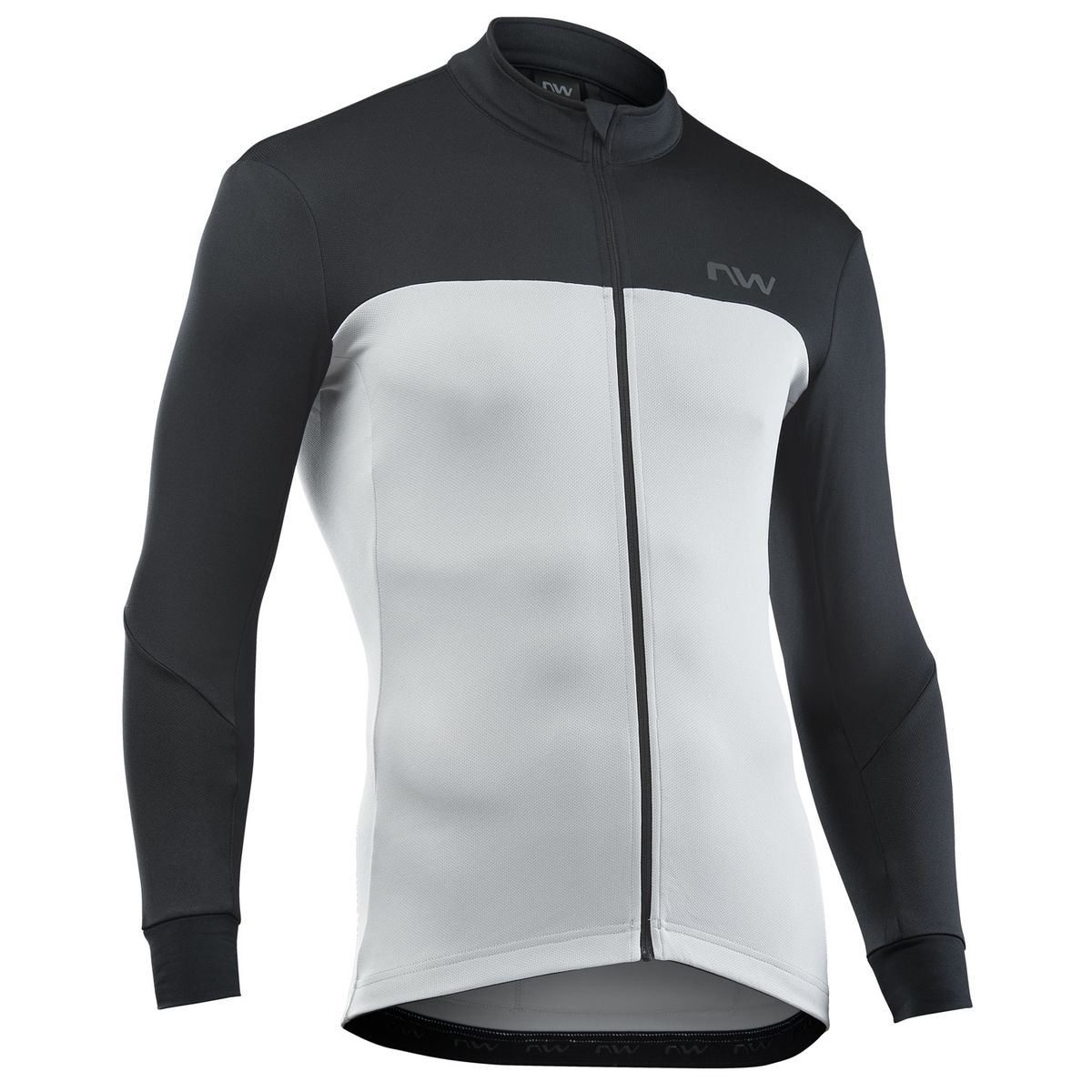 Northwave Force 2 Jersey LS Full Zip light grey/black (92) 3XL 89171174-92-3XL
