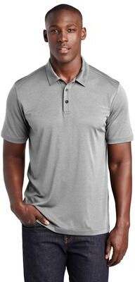 Sport-Tek ST467 Endeavor Polo Shirt in Light Grey Heather size 4XL   Polyester