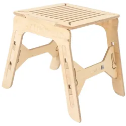 LITUA Großer Hocker - vita aus Holz