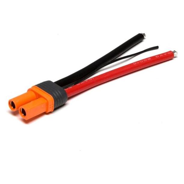 Spektrum ic5 battery connector with 4" wires 10 awg (SPMXCA505)