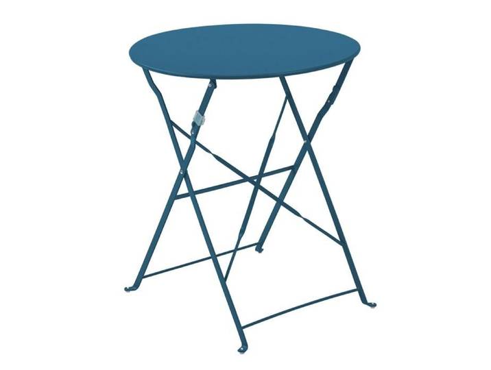 Table pliante en acier bleu pacific Annecy - Oviala