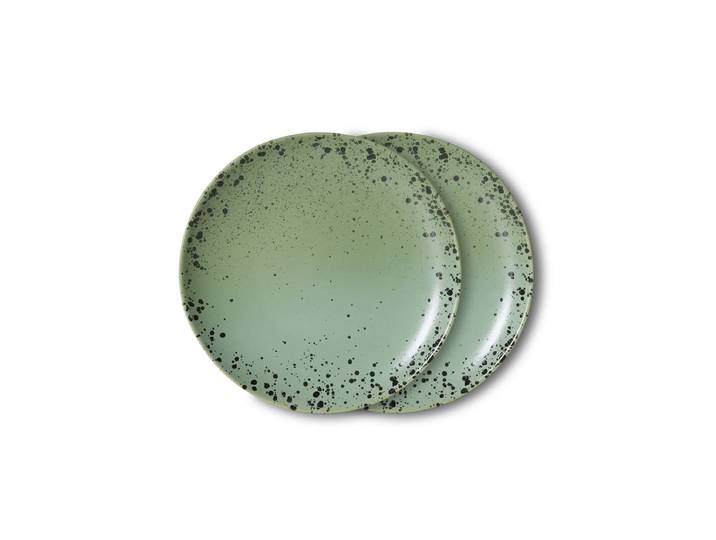 HKLiving - 70's Teller, Ø 17,5 cm, fleck (2er-Set)