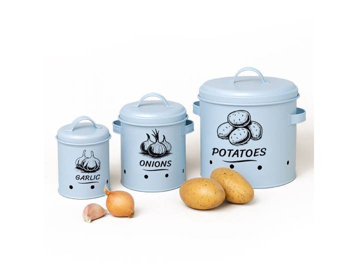 Relaxdays Boîtes à pommes de terre, lot de 3