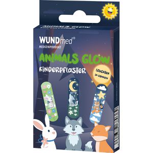 WUNDmed Pflaster Animals Glow, 10 Strips, atmungsaktiv, 6,3 x 1,9cm
