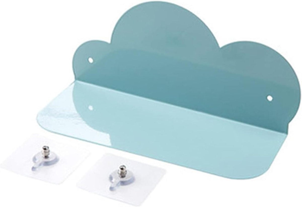 Zelfklevende blauwe zwevende wandplanken in wolkvorm voor decoratie en opbergruimte