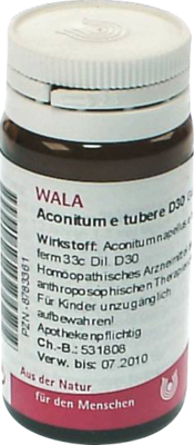 WALA Heilmittel GmbH ACONITUM E tubere D 30 Globuli 20 g 08783361
