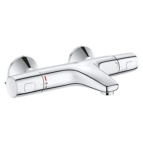 GROHE Precision Trend Thermostaat Badkraan, Chroom, Waterbesparend en met Veiligheidsstop