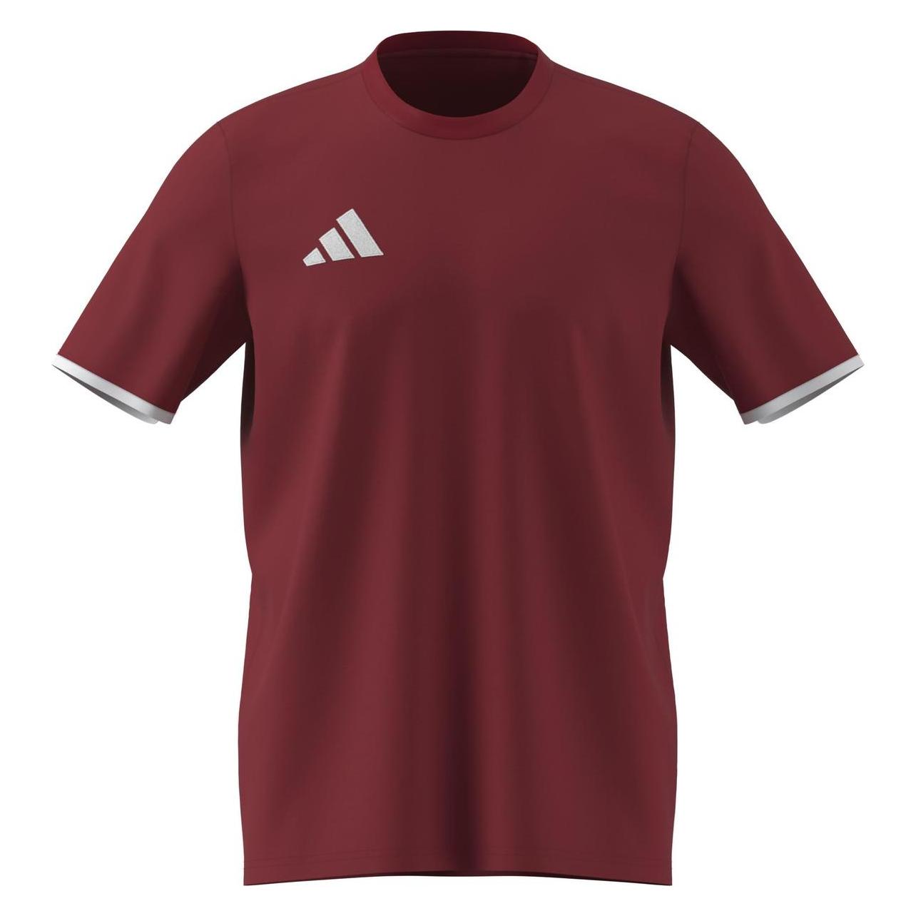 Adidas rotes Herren-Entrada-T-Shirt (S) (JZ6676)