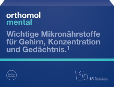 Orthomol pharmazeutische ORTHOMOL mental Granulat/Kapseln 15 Tage Kombip. 72 g 10551706