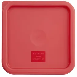 Vogue HYGIPLAS - Mittlerer roter quadratischer Deckel - 231 x 231 x 17 mm