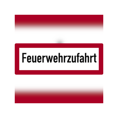 Schild Feuerwehrzufahrt | gemäß DIN 4066 | Alu geprägt 210 x 594 mm