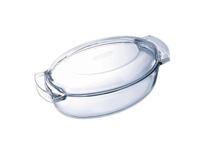 Pyrex Kasserolle oval mit Deckel 4.5l