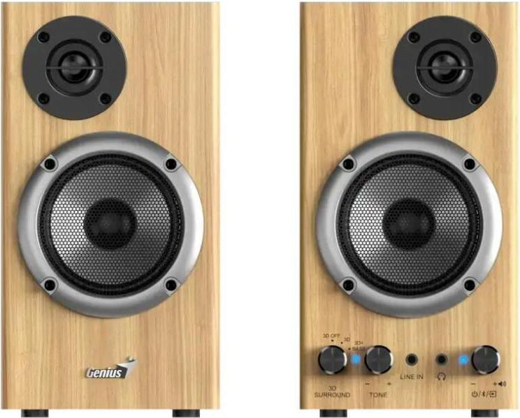 Genius SP-HF520BT Bluetooth luidsprekers, 20 W, Hout