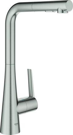 Grohe Zedra mitigeur d'évier 32553DC2 supersteel, double douche extractible