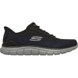 SKECHERS Herren Slipper Track – Revno, Größe 44 in Schwarz Schwarz