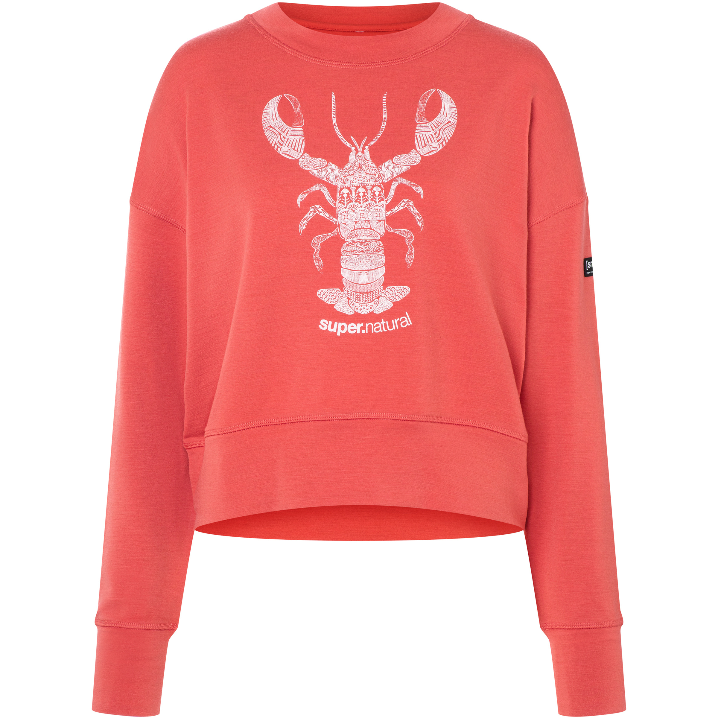 Super.Natural Lobsini Damen Pullover rot Größe XL Trekking Merinowolle