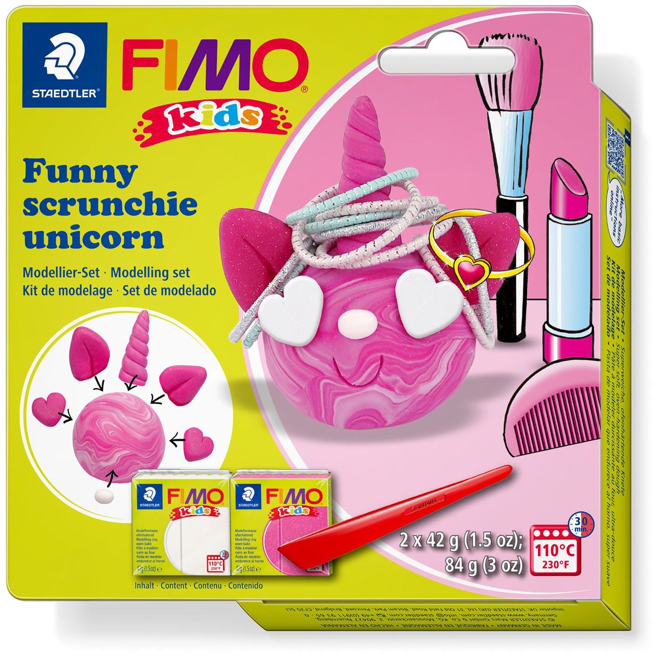 STAEDTLER Modelliermasse FIMO kids Funny Unicorn mehrfarbig