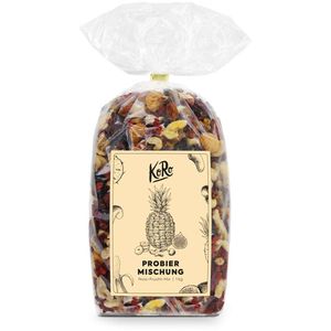 KoRo Nussmischung Probiermischung, im Beutel, fruchtig, ungeröstet, 10 Nuss- & Fruchtsorten, 1 kg