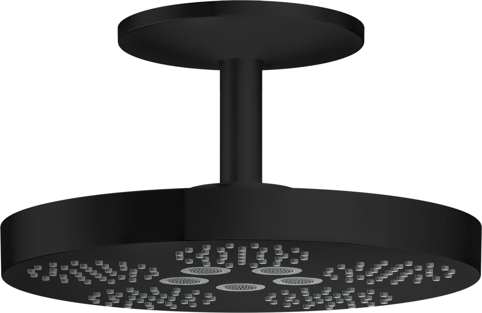 Hansgrohe Axor One 280 2jet douchekop met plafondmontage, matzwart