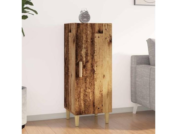 HEFZGDB Sideboard aus Holzwerkstoff für Esszimmer mit Brettregalen und Scharniertür - Schlankes Sideboard mit Bargriffen als praktisches Aufbewahrungsmöbel für Wohnzimmer