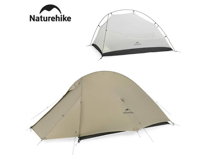 Tente de camping Naturehike Cloud Up Pro pour 2 personnes, en nylon 20D ultraléger, portable, imperméable, pour la randonnée en montagne et le cyclisme