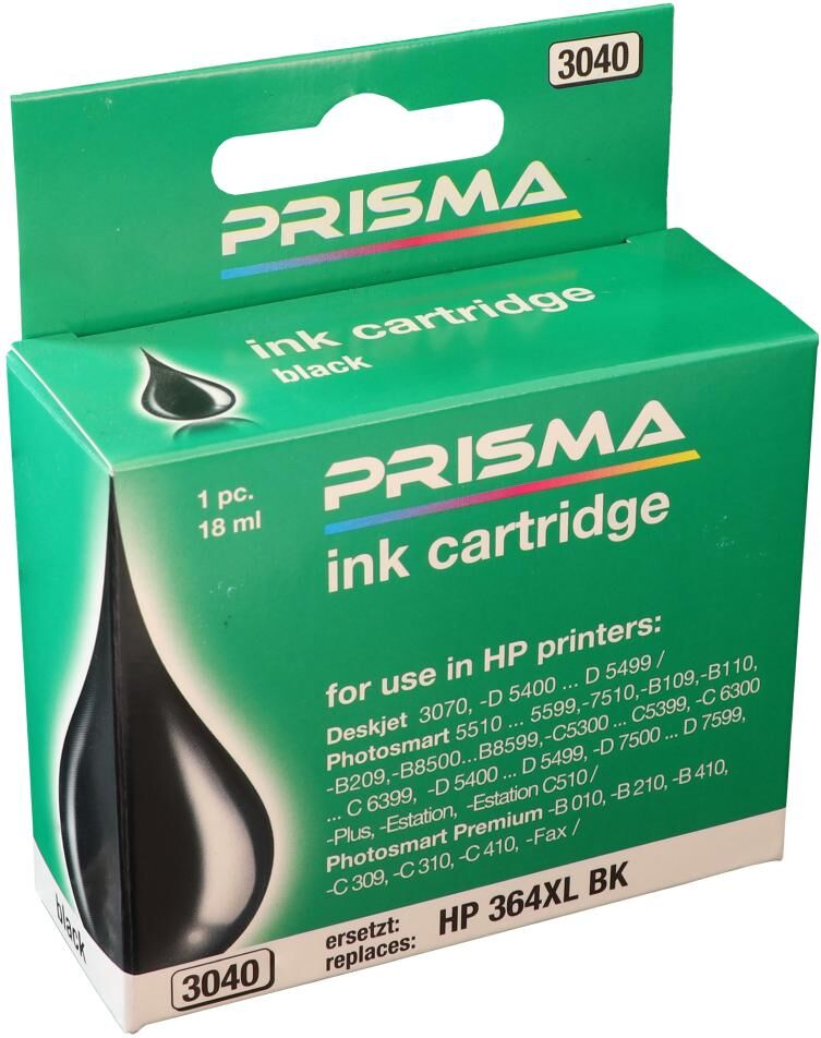 PRISMA 3040 Druckerpatrone für HP Tintenstrahldrucker, schwarz, 18 ml