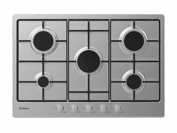 Plaque de Cuisson - Table a GAZ CANDY - CHW7X - Table Gaz - 5 foyers - 11250W - Inox