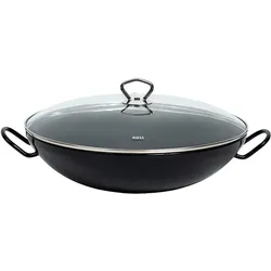 Riess WOK m.Glasdeckel 36cm, Pfanne + Kochtopf, Schwarz