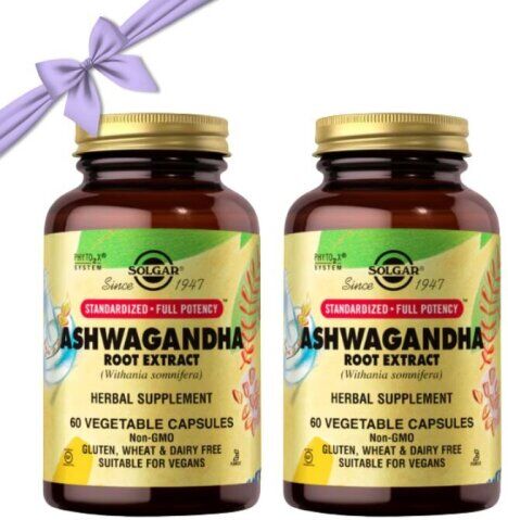 Solgar Extrato de Raiz de Ashwagandha Pack 60x2