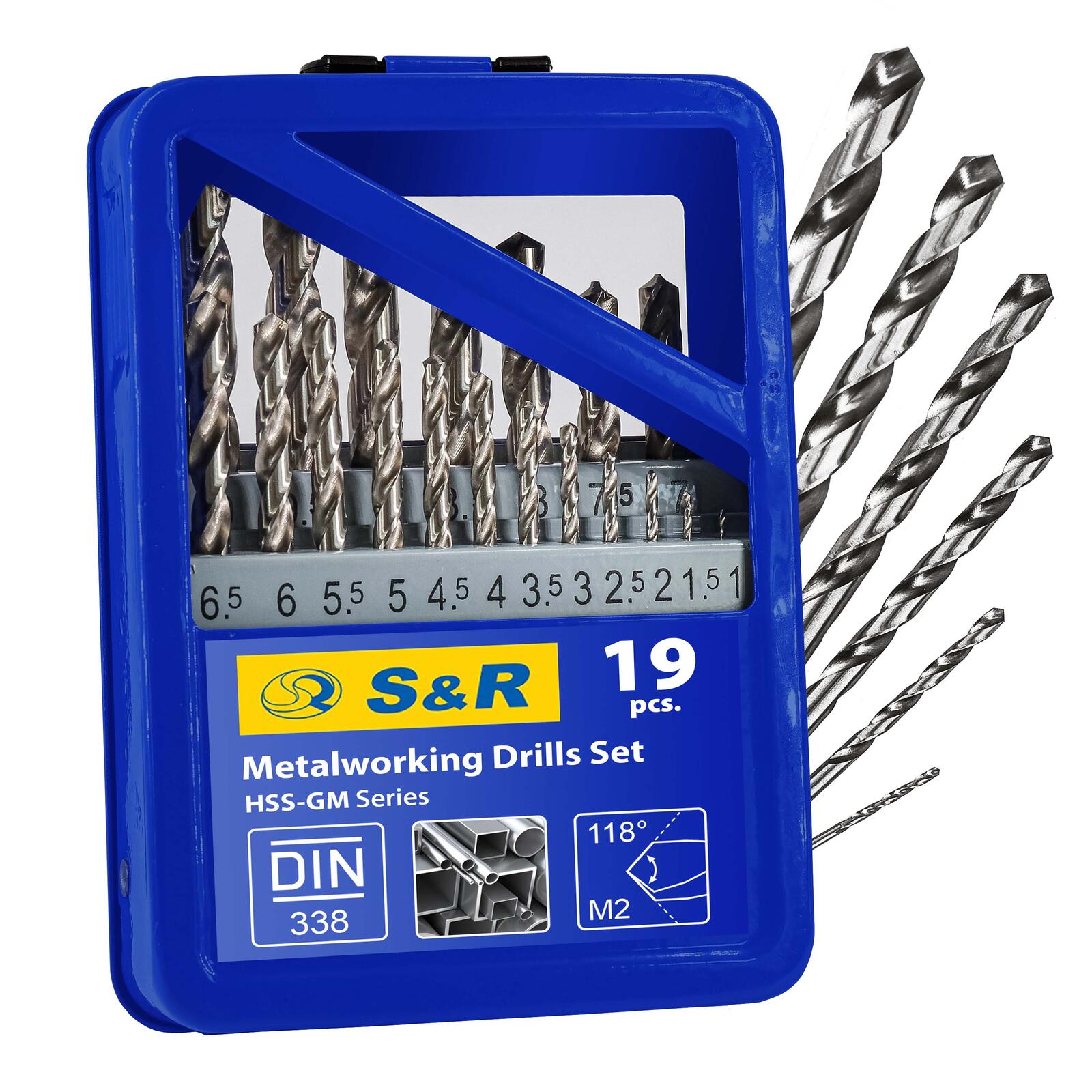S&R Metallbohrer-Set HSS-GM-Serie 19-teilig 107809190