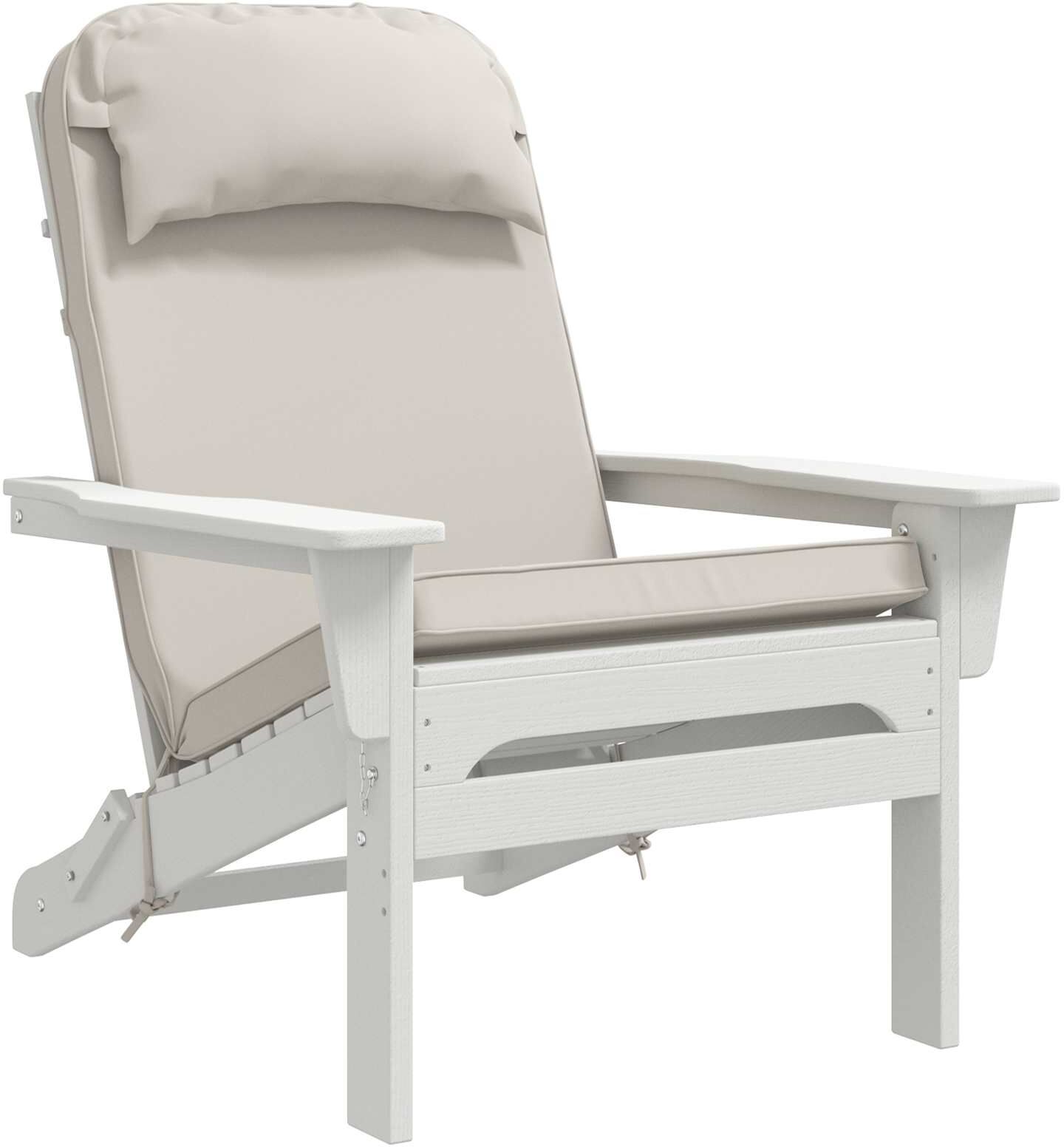 vidaXL Coussin de chaise Adirondack 100 % polyester Blanc