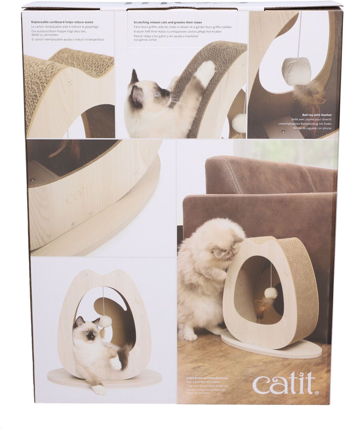 No Brand Katze Kratzspielzeug Wide Scratcher 45x24x44cm 1 St Sonstige
