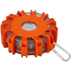 Cartrend Warnleuchte 10636, orange, mit 360° LED, mit Batterie, Signalleuchte