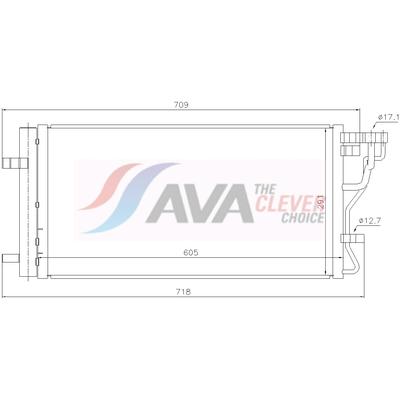 AVA CLEVER CHOICE Kondensator, Klimaanlage hy5611d für HYUNDAI