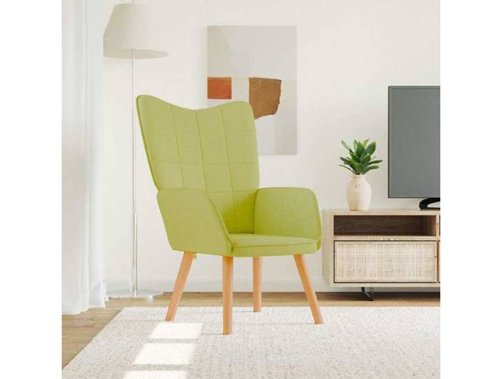 Meilleure MEUBLE Chaise de relaxation Vert Tissu&01_1576