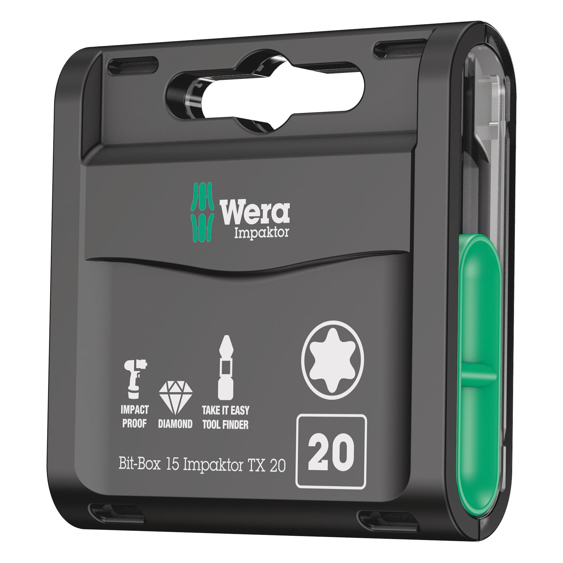 Wera Bit-Box 15 Impaktor TX 20 (Innensechsrund TX) (05057772001)