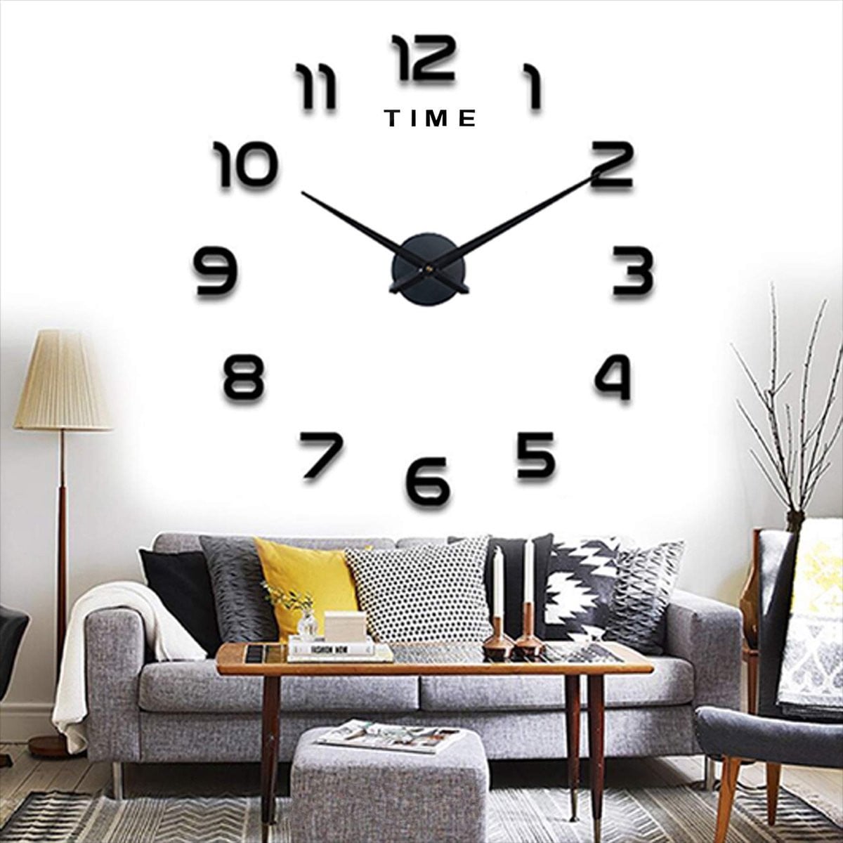 Grote 3D Wandklok - Acryl Spiegel DIY - Moderne Wanddecoratie voor volwassenen