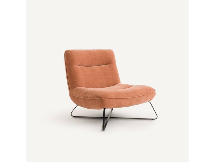 AM.PM Fauteuil en tissu velours, HELMA Marron Terracotta