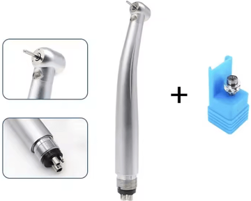 Inspire Essentials LumiDent LED Dental High Speed Handpiece With Ceramic Bearings And Push Button Design led 4 Hole Set