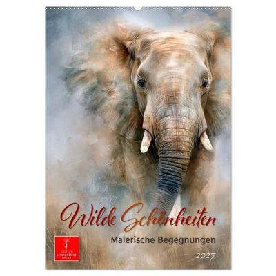 Wilde Schönheiten - Malerische Begegnungen (Wandkalender 2027 DIN A2 hoch), CALVENDO Monatskalender