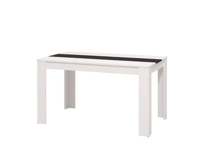 Esstisch HOME AFFAIRE Domus , weiss (opaque weiß, schwarz eiche), B:135cm H:74,5cm T:80,5cm, Tische, Esstisch, Mittelplatte in Schwarzeiche