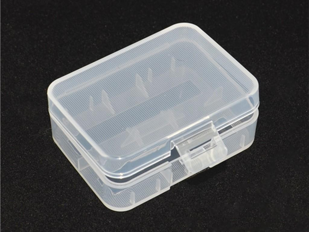 Keeppower D2 plastic behuizing voor 2x 18500 of 2x 18350 batterijen, transparant
