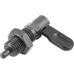 SPERRRIEGEL MIT ANSCHLAG, RECHTS, D=8, M16, FORM:D GRIFF PULVERB., M. MUTTER, STAHL